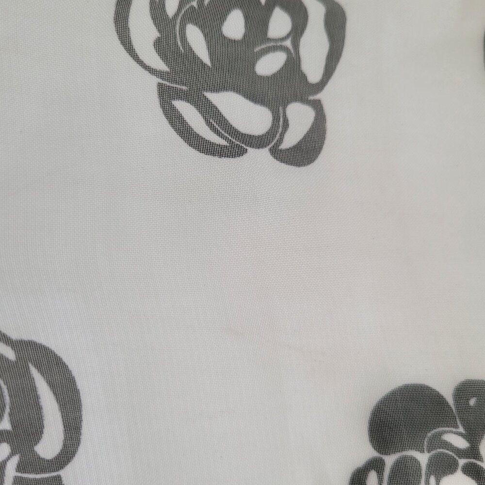 Vintage Chanel Black and White 100% Silk Scarf Long Rectangular RARE 59 x 20 - Picture 15 of 16